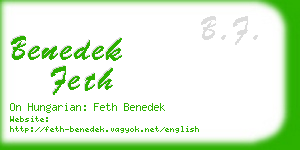 benedek feth business card